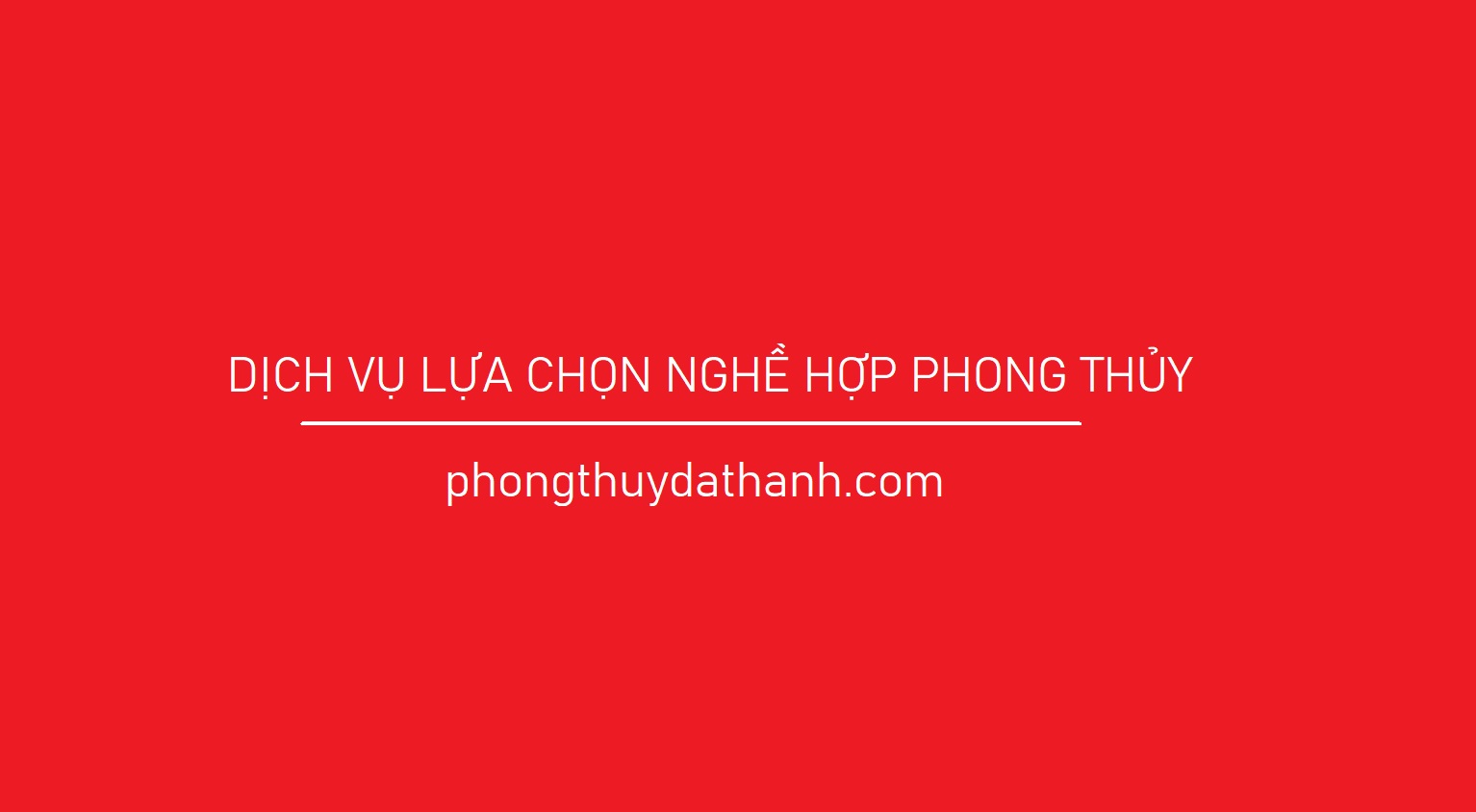 Dịch vụ lựa chọn nghề nghiệp phong thủy